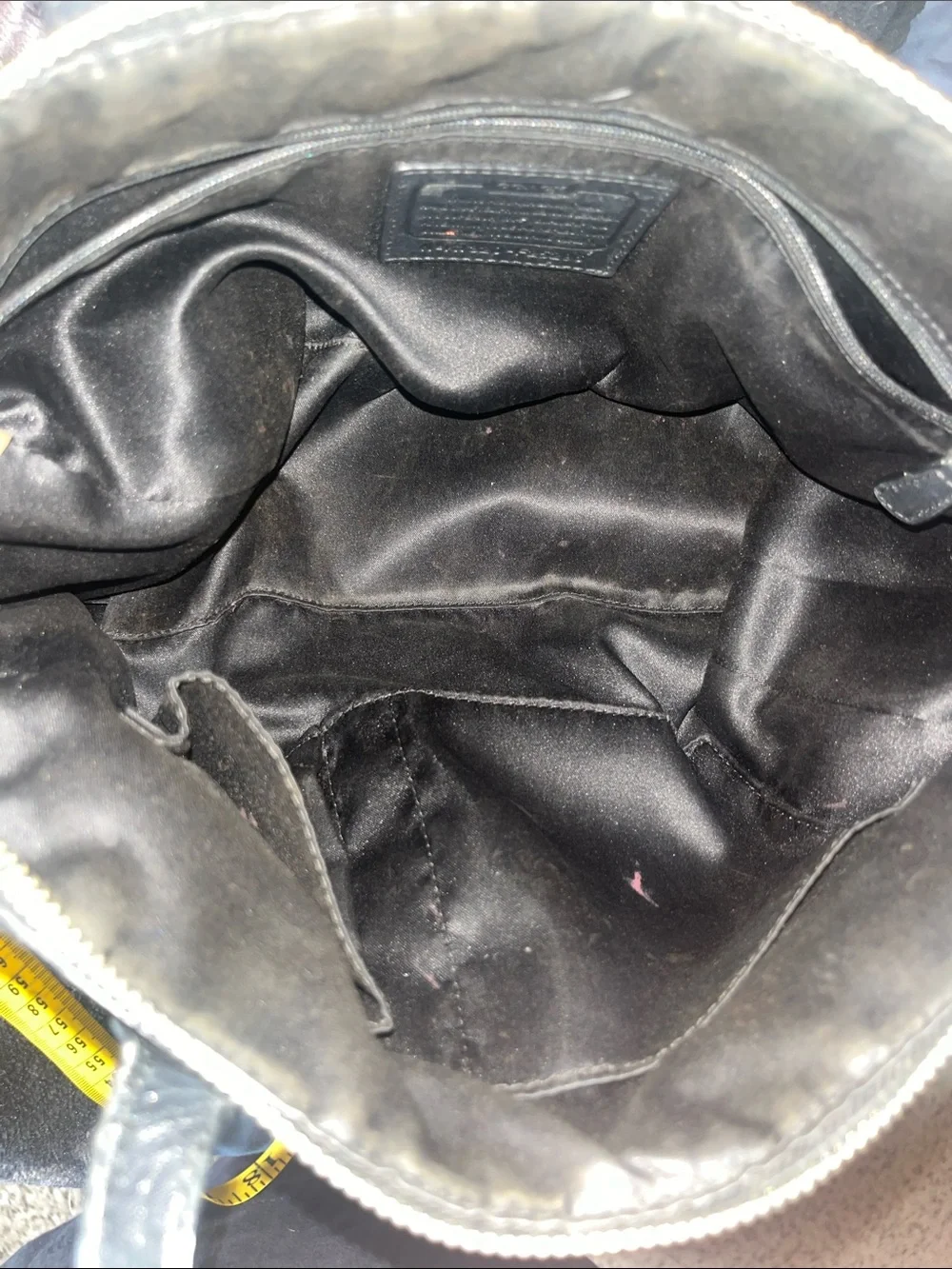 Coach leather inside
